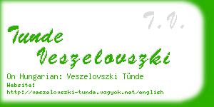 tunde veszelovszki business card