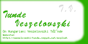 tunde veszelovszki business card